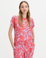JUVIA Satin Abstract Leaves Tricou